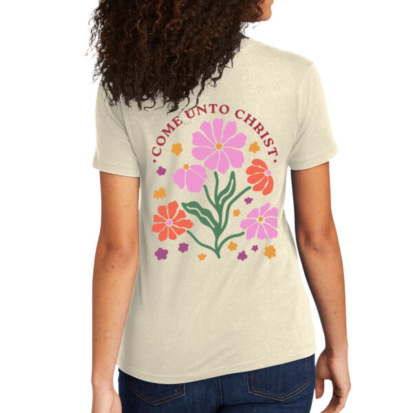 Come Unto Christ - flower - Women's Cotton Tee Thumbnail