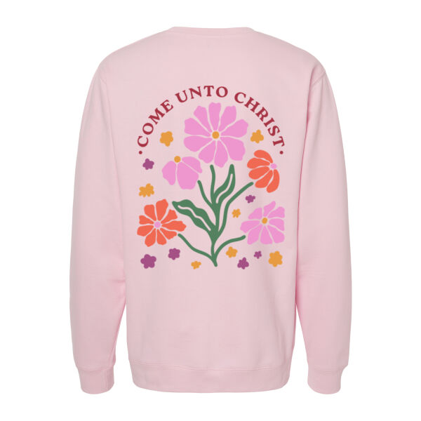 Come Unto Christ - flower - Midweight Crewneck Sweatshirt Thumbnail