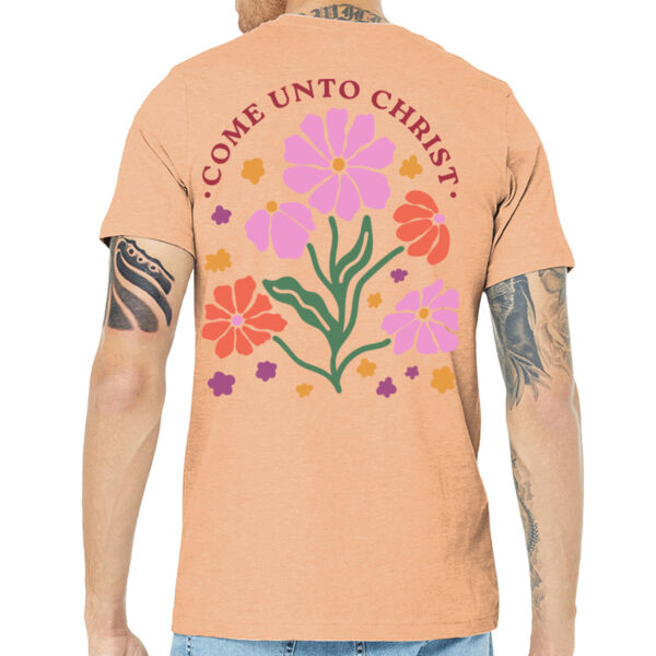 Come Unto Christ - flower - Unisex Heather CVC Short Sleeve Tee - Unisex Heather CVC Short Sleeve Tee Thumbnail