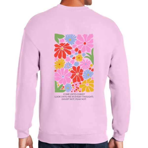 Flower Scripture - Heavy Blend Crewneck Sweatshirt Thumbnail