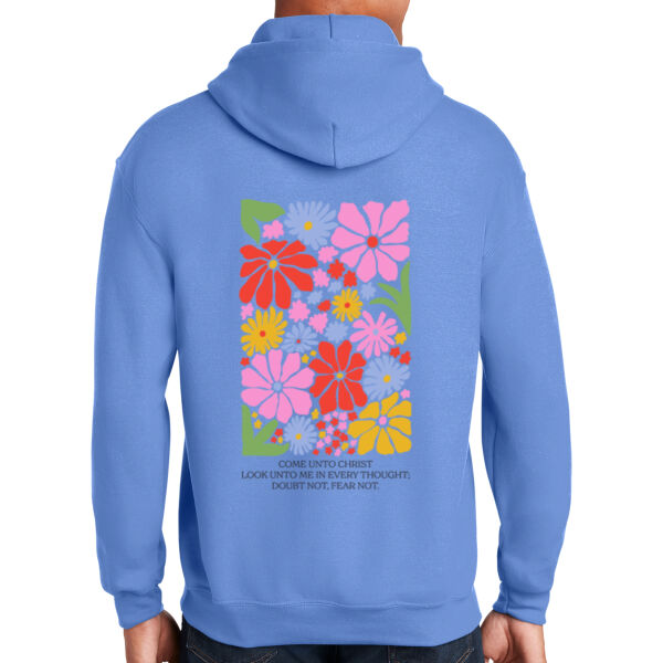 Flower Scripture - Heavy Blend Hooded Sweatshirt Thumbnail