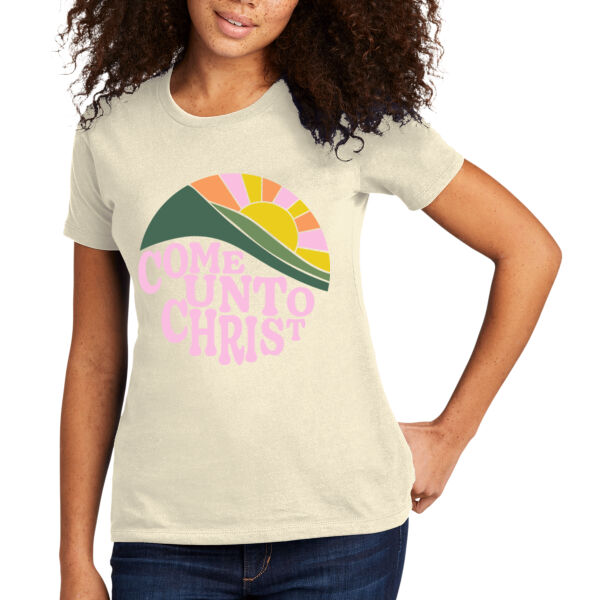 Round Circle Mountain Sun  - Women's Cotton Tee Thumbnail