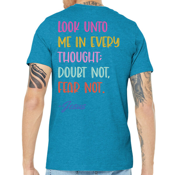 2025 Theme Scripture  - Unisex Heather CVC Short Sleeve Tee Thumbnail