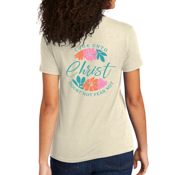 Cursive Christ - print on back - Women's Cotton Tee Thumbnail