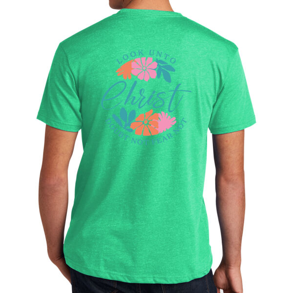 Cursive Christ - print on back - Apparel ® Unisex CVC Tee Thumbnail