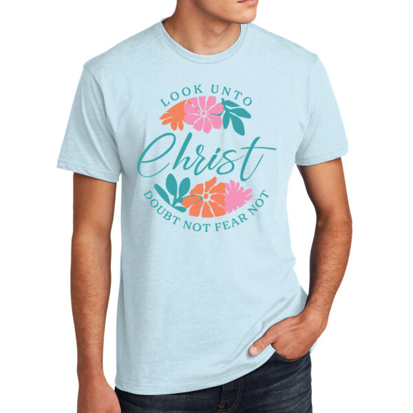 Cursive Christ - print on front - Apparel ® Unisex CVC Tee Thumbnail