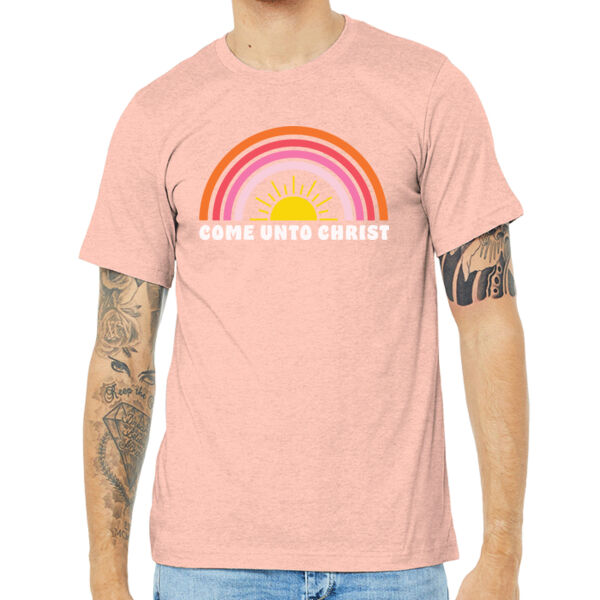 Christ Sun Rainbow - Unisex Heather CVC Short Sleeve Tee Thumbnail