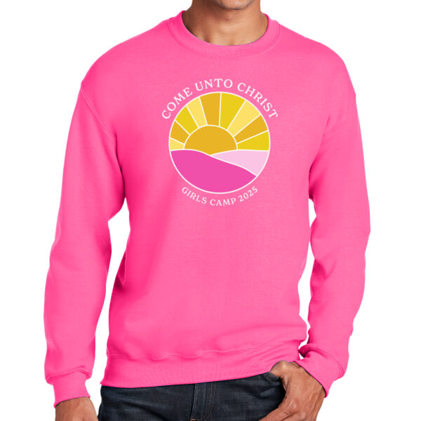 Sun Circle with Name - Heavy Blend Crewneck Sweatshirt Thumbnail